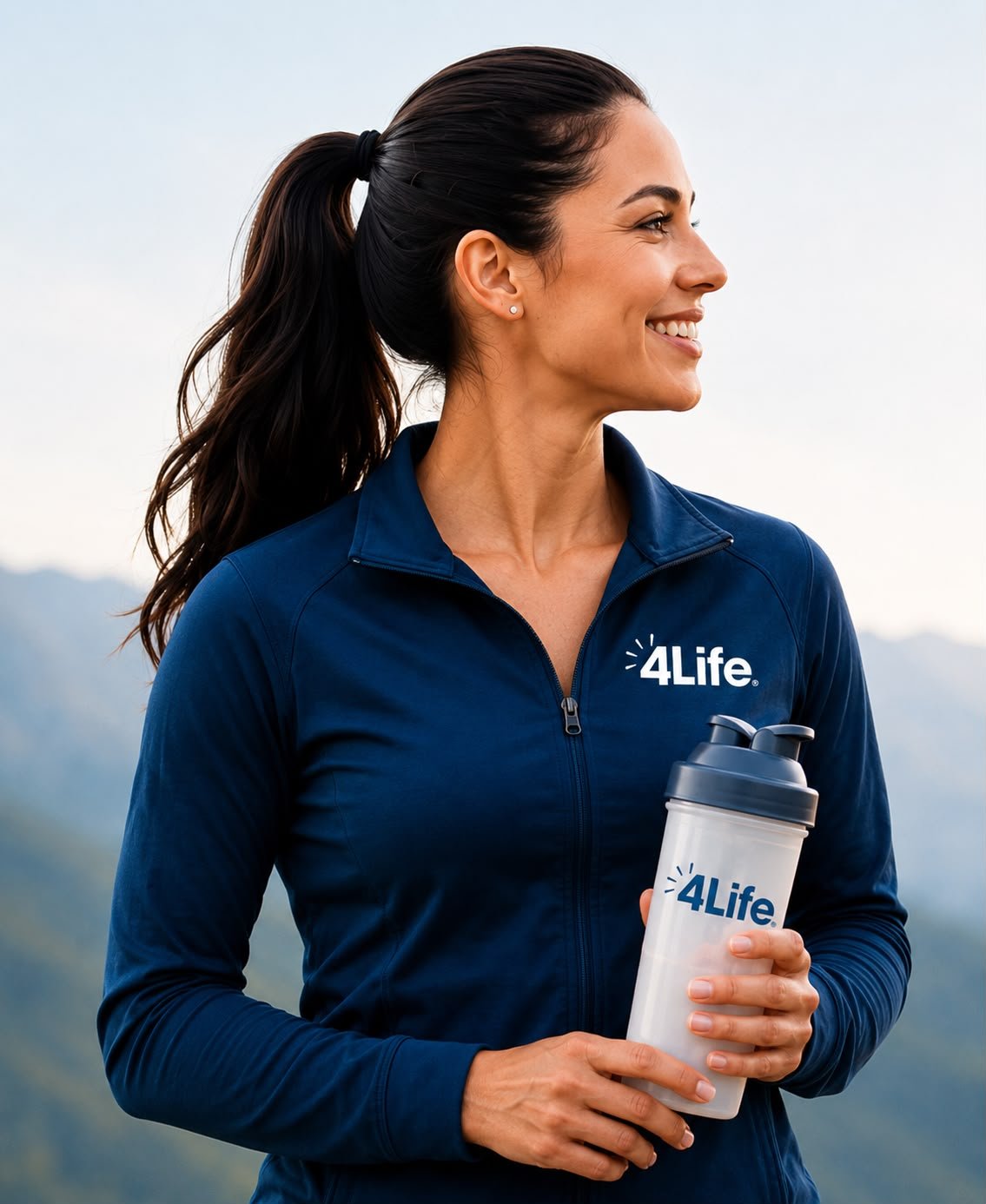 Mujer activa con 4Life cuidando su bienestar